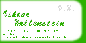 viktor wallenstein business card